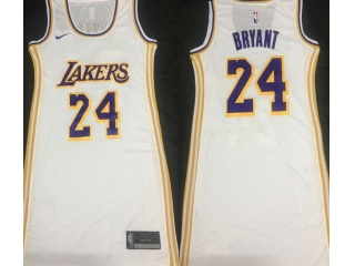 Los Angeles Lakers #24 Kobe Bryant Woman Dress Jersey White
