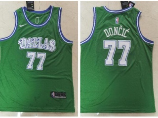 Nike Dallas Mavericks #77 Luka Doncic Jersey Green