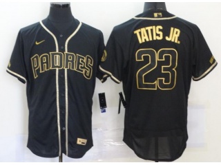 Nike San Diego Padres #23 Fernando Tatis Jr. Flexbase Jersey Black Gold