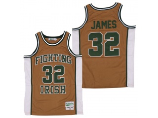 Fightings Irish 32 LeBron James Basketball Jersey