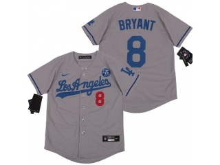 Nike Los Angeles Dodgers #8 Kobe Bryant Cool Base Jersey Gray