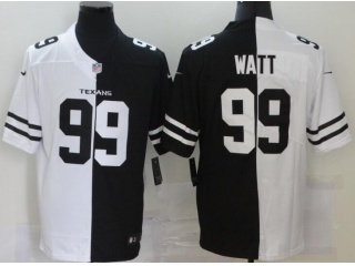 Houston Texans #99 J.J. Watt Spilte Jersey Black White