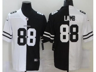 Dallas Cowboys #88 CeeDee Lamb Spilte Jersey Black White