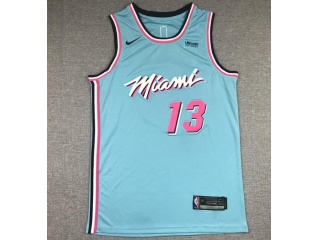 Nike Miami Heat #13 Bam Adebayo Jersey Blue City