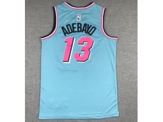 Nike Miami Heat #13 Bam Adebayo Jersey Blue City