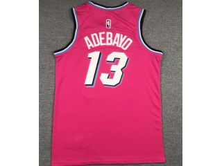 Nike Miami Heat #13 Bam Adebayo Jersey Pink 