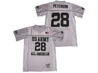 US Army All-Amerian #28 Adrian Peterson Football Jersey White