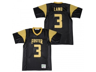 CeeDee Lamb 3 Foster High School Football Jersey Black