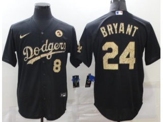Nike Los Angeles Dodgers #8/24 Kobe Bryant Fashion Jersey Black Camo