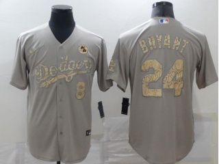 Nike Los Angeles Dodgers #8/24 Kobe Bryant Fashion Jersey Grey Camo 
