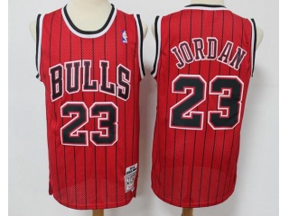 Chicago Bulls #23 Michael Jordan Stripes Throwback Jersey Red