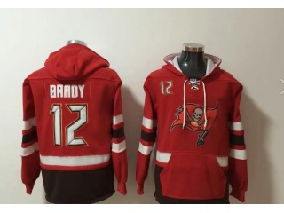 Tampa Bay Buccaneers #12 Tom Brady Hoodies Red