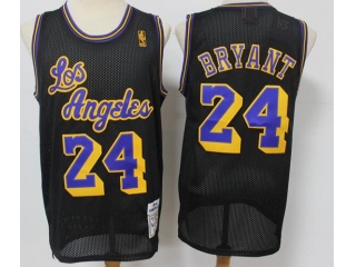 Los Angeles Lakers #24 Kobe Bryant Los Angels Thrwoback Jersey Black