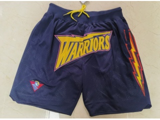 Golden State Warriors Bolts Just Don Shorts Blue