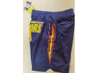 Golden State Warriors Bolts Just Don Shorts Blue