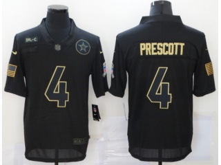 Dallas Cowboys #4 Dak Prescott Salute to Service Limited Jersey Black