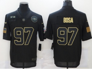 San Francisco 49ers #97 Nick Bosa Salute to Service Limited Jersey Black