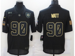 Pittsburgh Steelers #90 T.J. Watt Salute to Service Limited Jersey Black