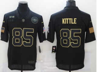 San Francisco 49ers #85 George Kittle Salute to Service Limited Jersey Black