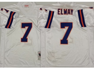 Denver Broncos #7 John Elway Throwback Jersey White