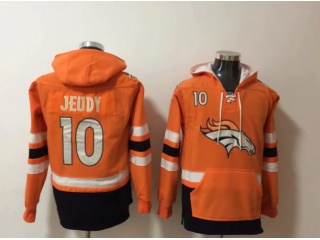 Denver Broncos #10 Jerry Jeudy Hoodies Orange