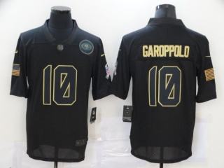 San Francisco 49ers #10 Jimmy Garoppolo 2020 Salute to Service Limited Jersey Black