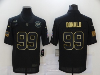 Los Angeles Rams #99 Aaron Donald 2020 Salute to Service Limited Jersey Black 