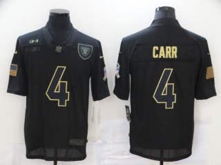 Las Vegas Raiders #4 Derek Carr 2020 Salute to Service Limited Jersey Black