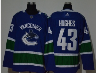 Adidas Vancouver Canucks #43 Quinn Hughes Hockey Jersey Blue