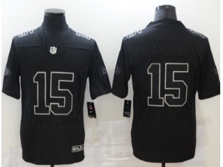 Kansas City Chiefs #15 Patrick Mahomes Commemorative Edition Jersey Black