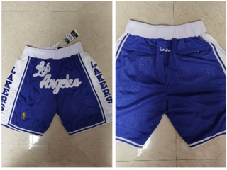 Los Angeles Lakers Los Angeles Just Don Shorts Blue