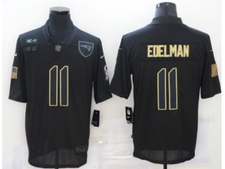 New England Patriots #11 Julian Edelman Salute to Service Limited Jersey Black 