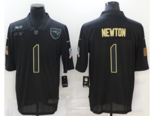 New England Patriots #1 Cam Newton Salute to Service Limited Jersey Black