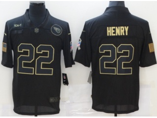 Tennessee Titans #22 Derrick Henry Salute to Service Limited Jersey Black