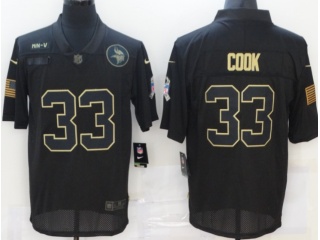 Minnesota Vikings #33 Dalvin Cook Salute to Service Limited Jersey Black