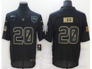 Baltimore Ravens #20 Ed Reed Salute to Service Limited Jersey Black