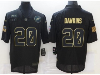 Philadelphia Eagles #20 Brian Dawkins Salute to Service Limited Jersey Black