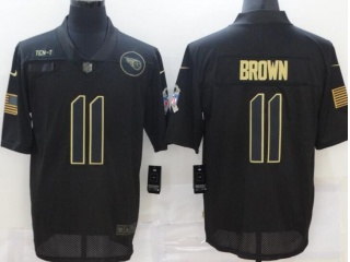 Tennessee Titans #11 A.J. Brown Salute to Service Limited Jersey Black 