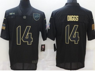 Minnesota Vikings #14 Stefon Diggs Salute to Service Limited Jersey Black