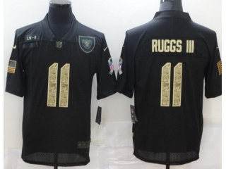 Oakland Raiders #11 Henry Ruggs III With Camo NumberSalute to Service Limited Jersey Black