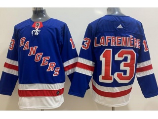 Adidas New York Rangers #13 Alexis Lafreniere Hockey Jersey Blue