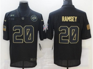 Los Angeles Rams #20 Jalen Ramsey Salute to Service Limited Jersey Black
