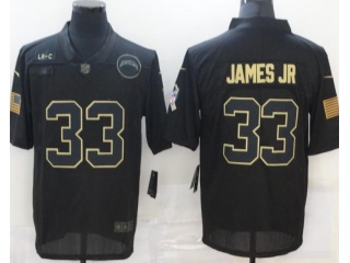 Los Angeles Chargers #33 Derwin James Jr Salute to Service Limited Jersey Black