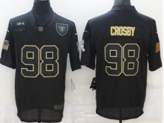 Oakland Raiders #98 Maxx Crosby Salute to Service Limited Jersey Black