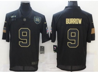 Cincinnati Bengals #9 Joe Burrow Salute to Service Limited Jersey Black