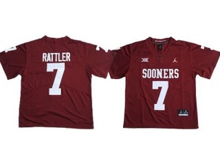 Oklahoma Sooners #7 Spencer Rattler Limited Jersey Red