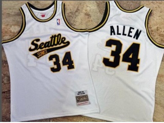 Seattle SuperSonics #34 Ray Allen Jersey White