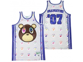 Graduation Eyes #07 Basketball Jersey White