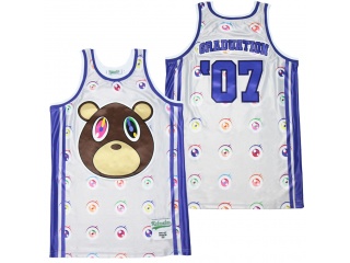 Graduation Eyes #07 Basketball Jersey White