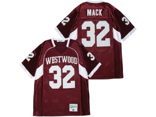 Khalil Mack 32 Westwood High School Football Jersey Red